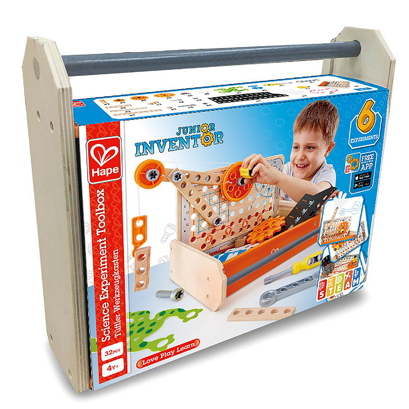 Hape Junior Inventor: 32 Piece Science Experiment Toolbox Image