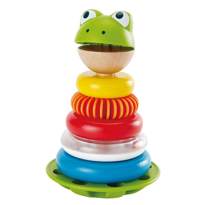 Hape: Mr. Frog Stacking Rings&amp;#160;- 5 Stacker Rings On A Wobbling Base, 1+ Image