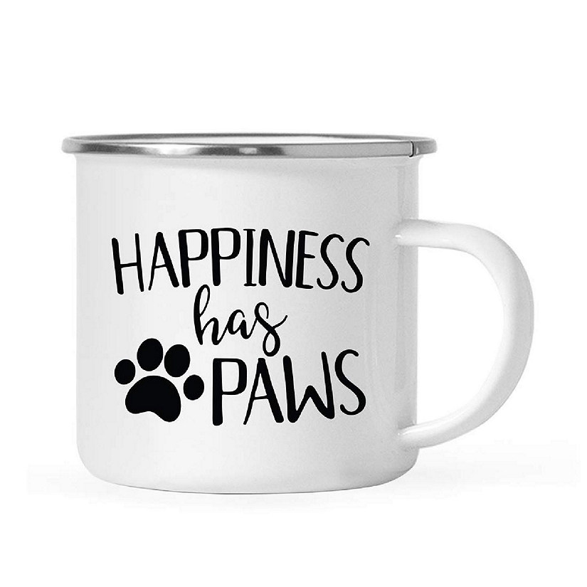 Happiness Has Paws Blk 11oz Campfire Mug Image