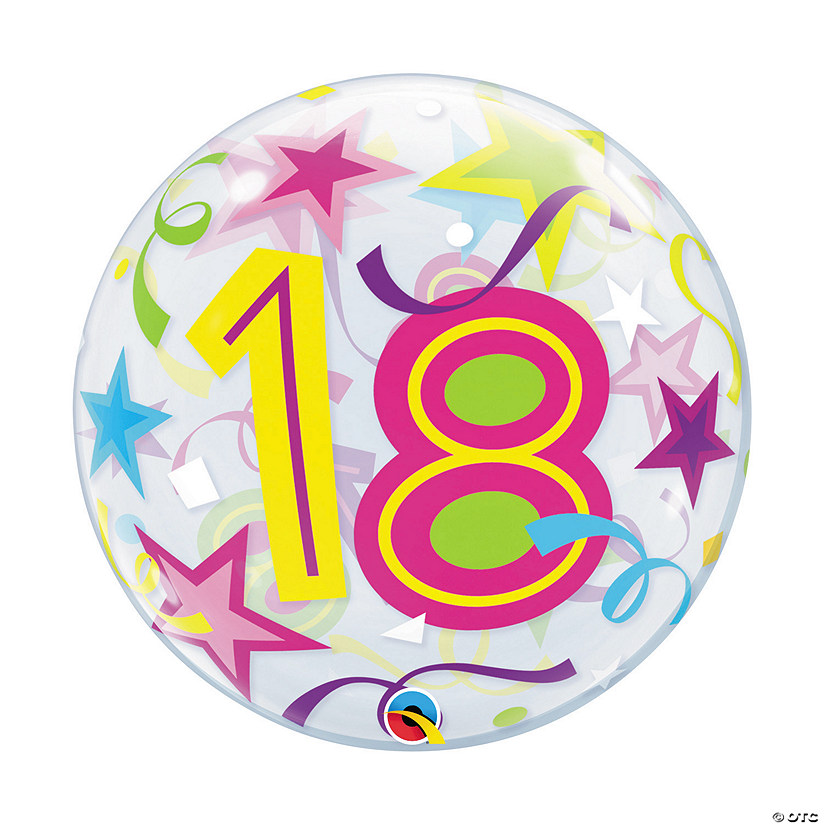 Happy 18th Birthday 22" Bubble Balloon Image