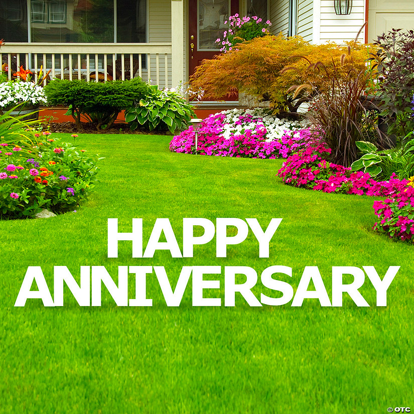 Happy Anniversary Letters Yard Sign Image