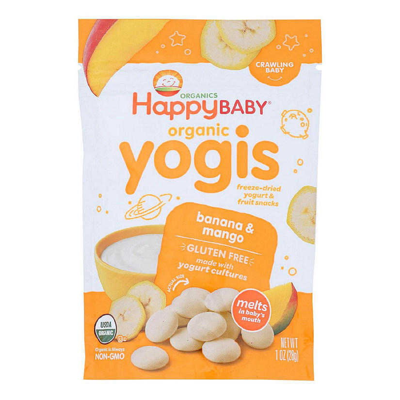 Happy Baby HappyMelts Organic Yogurt Snacks for Babies and Toddlers Banana Mango 1 oz Pack of 8 Image