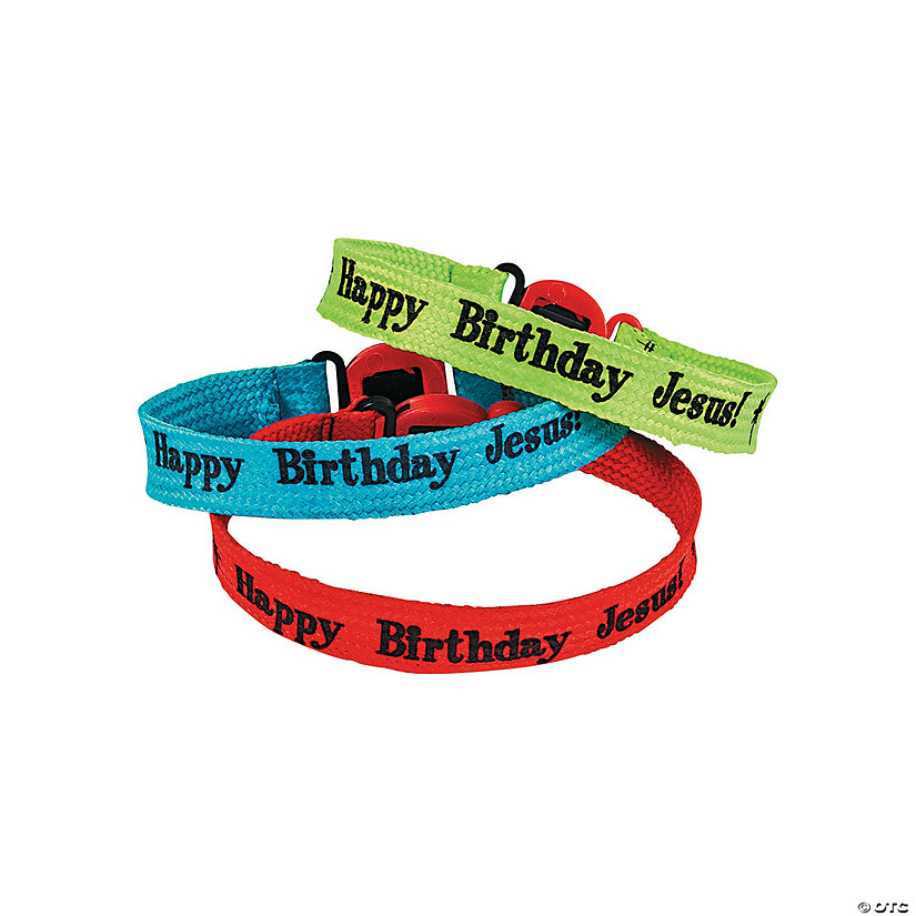 &#8220;Happy Birthday Jesus!&#8221; Friendship Bracelets - 12 Pc. Image