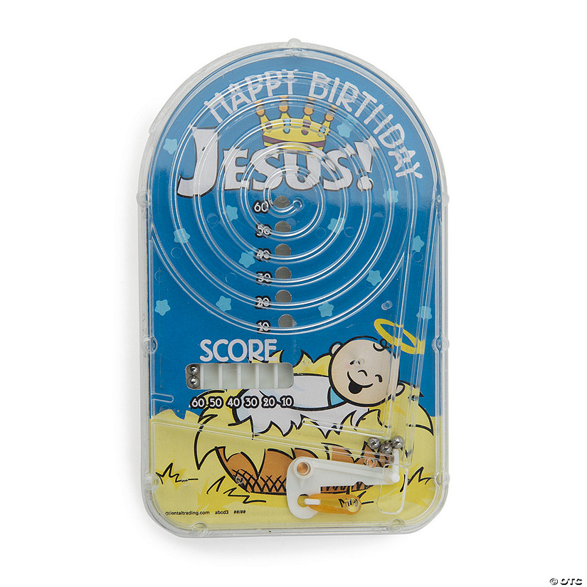 Happy Birthday Jesus Mini Pinball Games - 12 Pc. Image