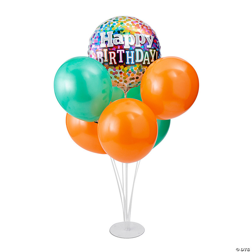 Happy Birthday Rainbow Balloon Centerpiece Kit - 52 Pc. Image