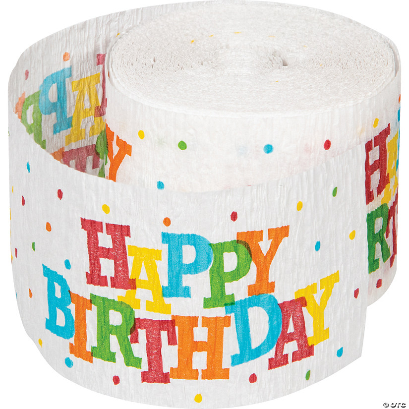 Happy Birthday Streamer Oriental Trading