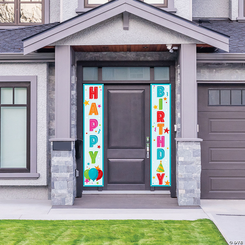 Happy Birthday Vertical Banner Set - 2 Pc. Image