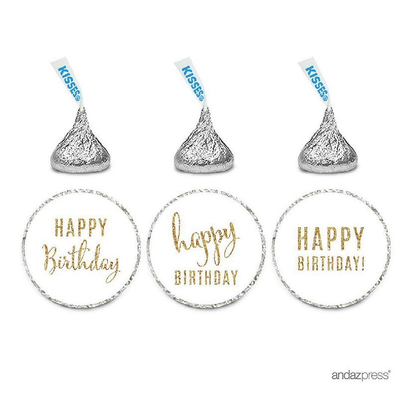 Happy Birthday White 216 Gold Image