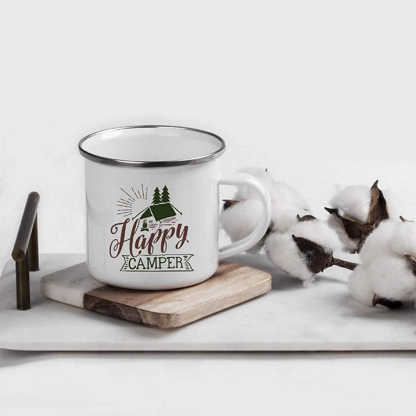 Happy Camper Metal Campfire Mug Image