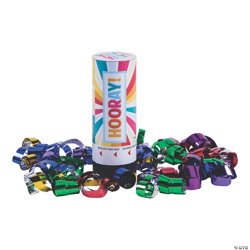 Happy Day Confetti Poppers - 12 Pc. Image