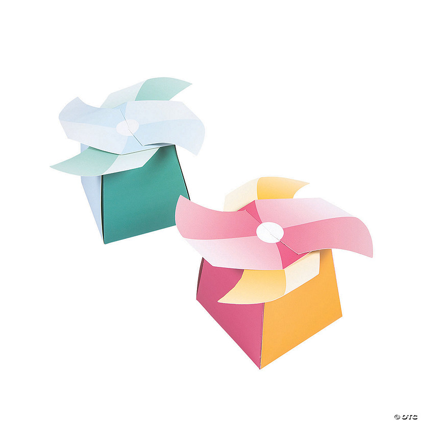 Happy Day Pinwheel Favor Boxes - 12 Pc. Image