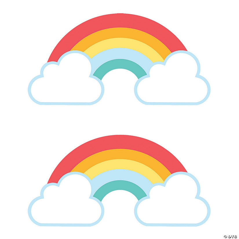 Happy Day Rainbow Bulletin Board Cutouts - 48 Pc. Image