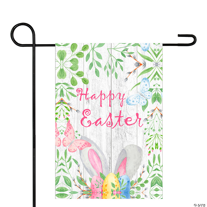 Happy Easter Bunny Ears Garden Flag 12.5"  x 18" Image