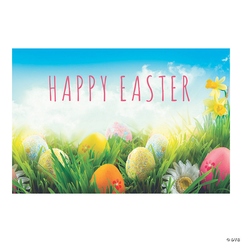 Happy Easter Plastic Backdrop - 3 Pc. Image