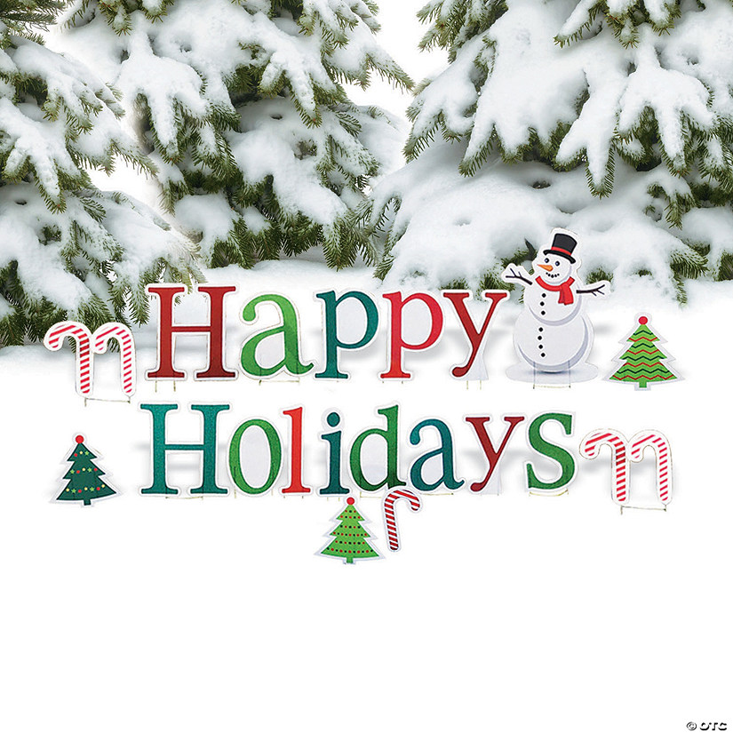 Happy Holidays Outdoor Yard Sign Image