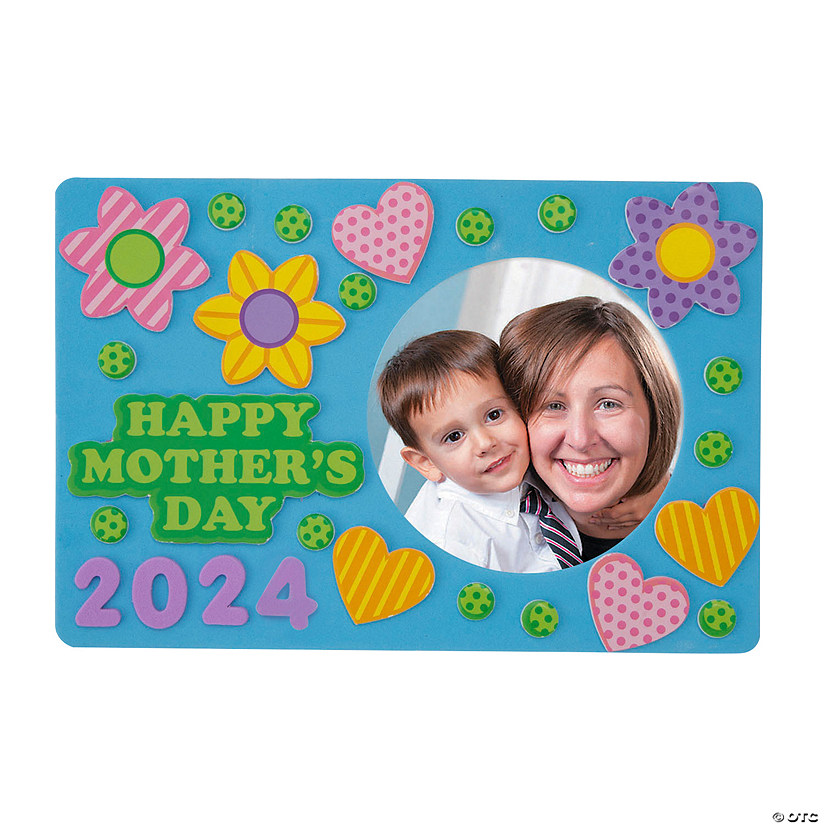 Happy Mother&#8217;s Day Picture Frame Magnet Craft Kit - Makes 12 Image