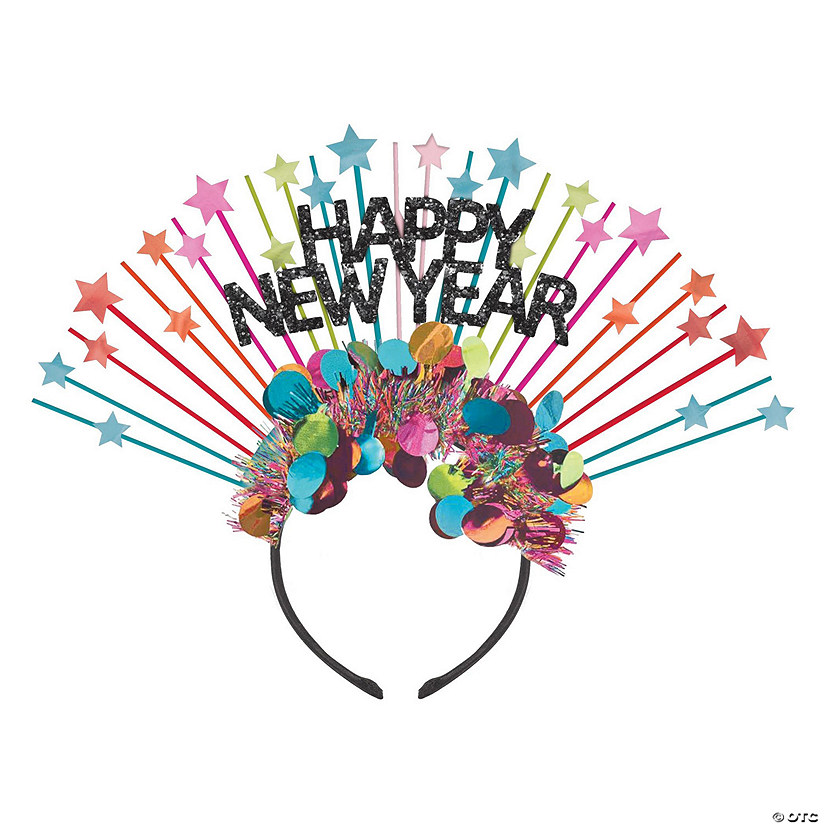 Happy New Year Colorful Spray Headband Image