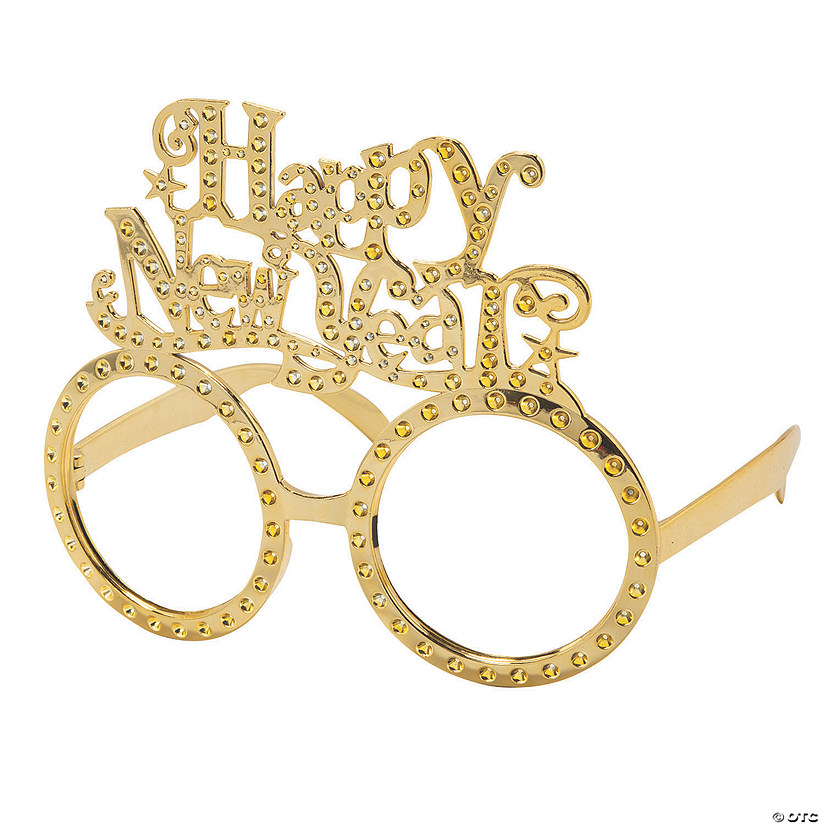 Happy New Year Gold Glasses - 12 Pc. Image