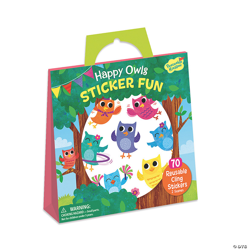 Happy Owls Reusable Sticker Tote Discontinued