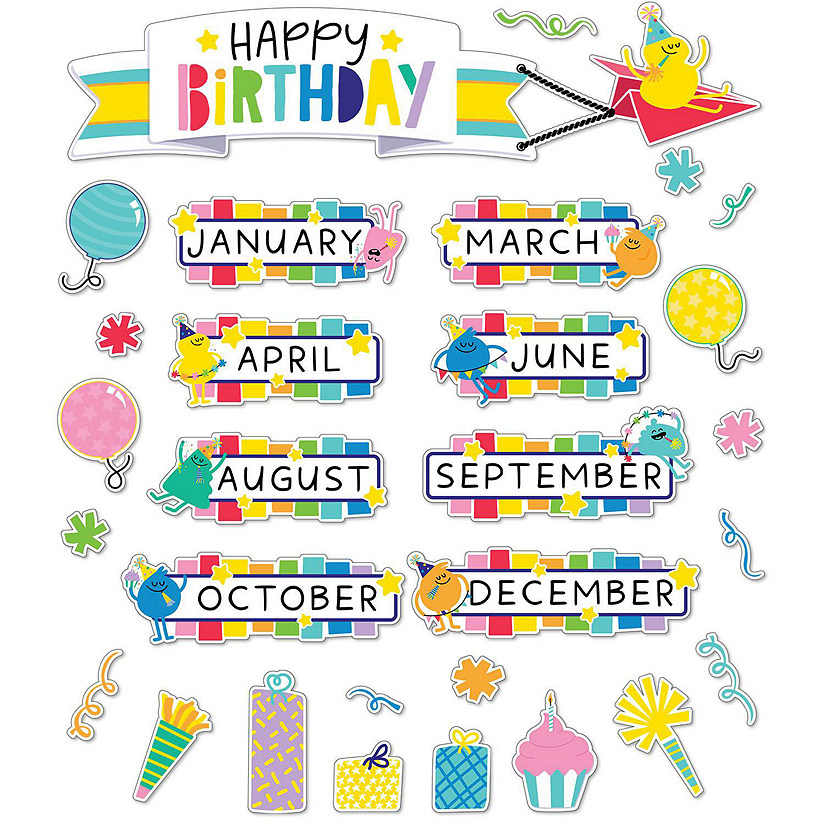 Happy Place Birthday Bulletin Board Set Image