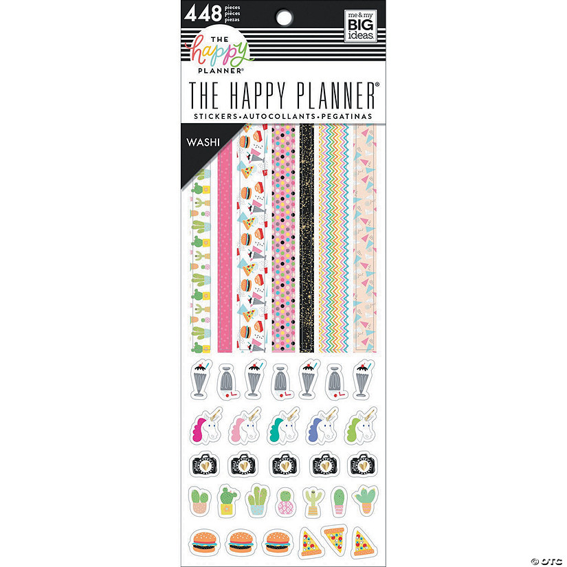 Happy Planner Washi Sticker Book-Super Fun, 448/Pkg | Oriental Trading