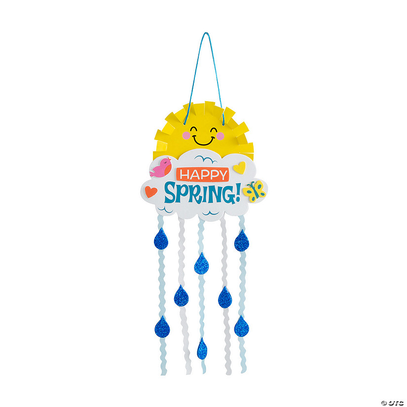 Happy Spring Rain Cloud Sign Craft Kit - Makes 12 Image