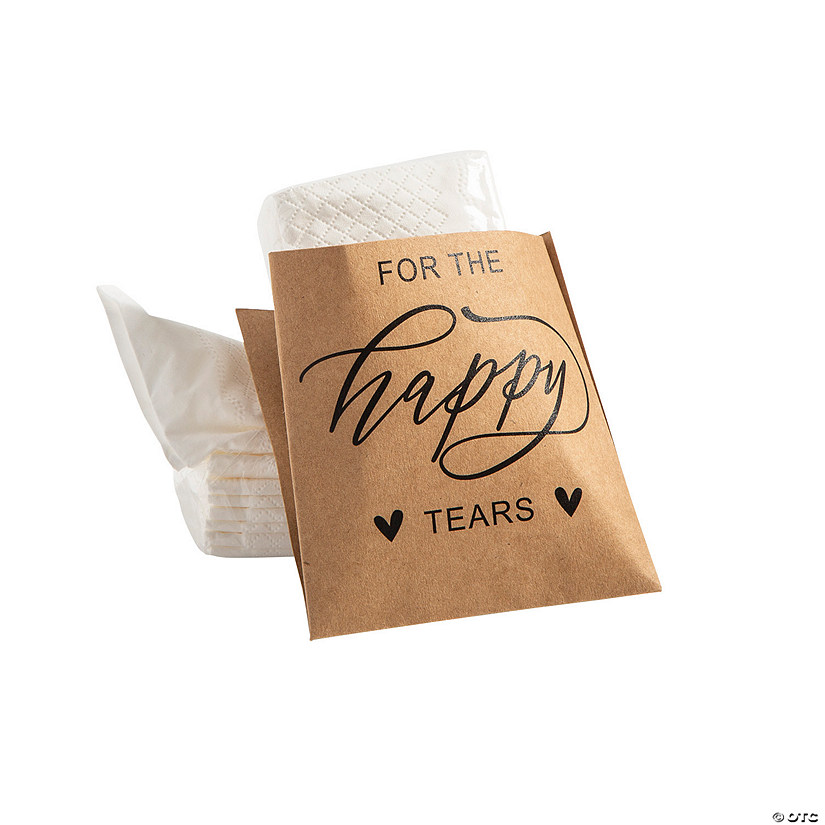 Happy Tears Cardstock Tissue Holders - 24 Pc. Image