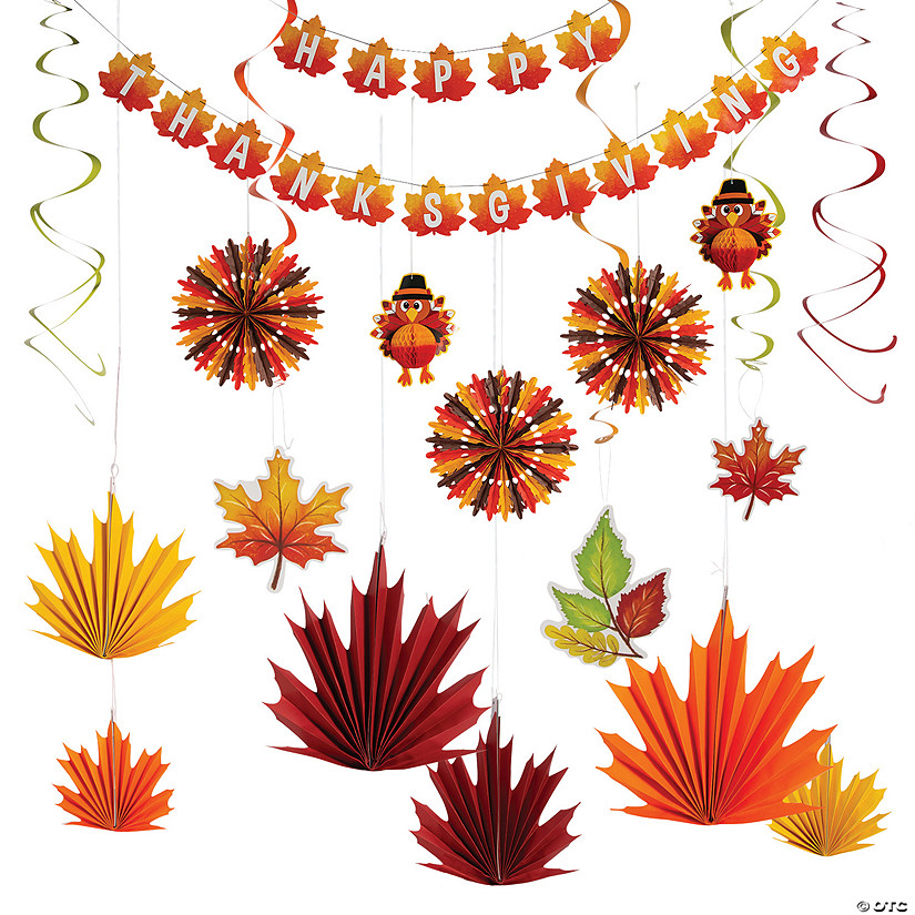 Happy Thanksgiving Hanging Decoration Kit - 42 Pc. Image