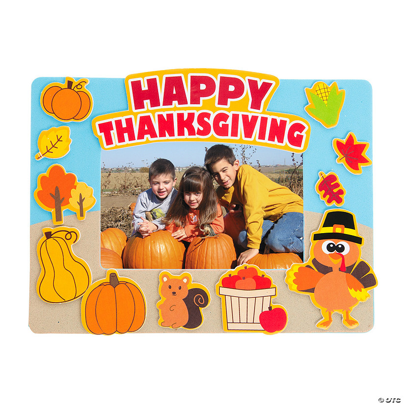 Happy Thanksgiving Picture Frame Magnet Craft Kit - Makes 12 Image