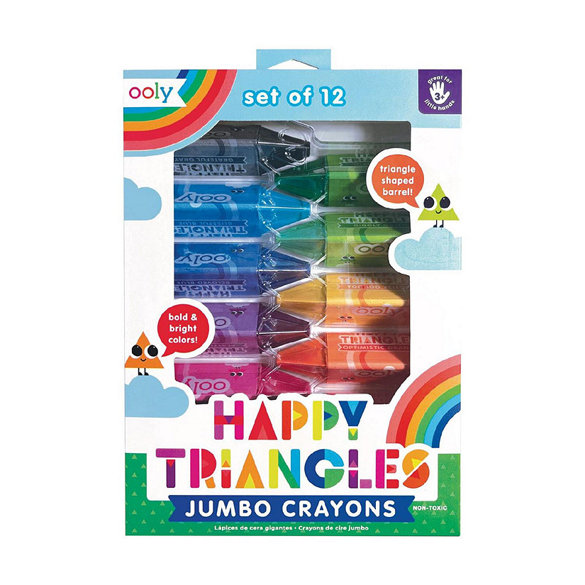 Happy Triangles Jumbo Crayons - Set of 12 / Default Title Image
