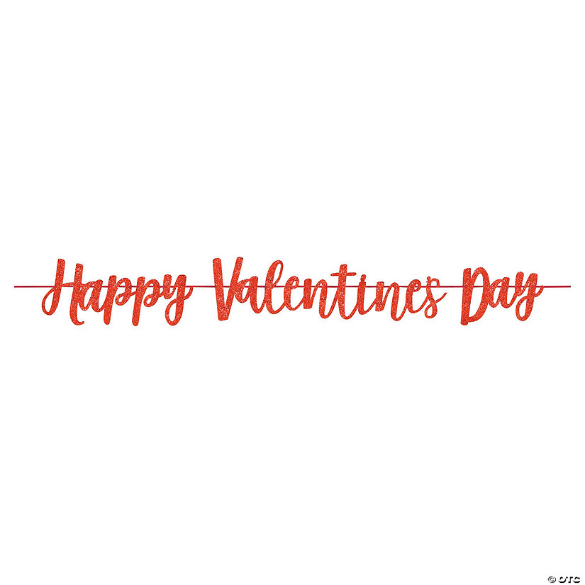 Happy Valentine&#8217;s Day Glitter Garland Image