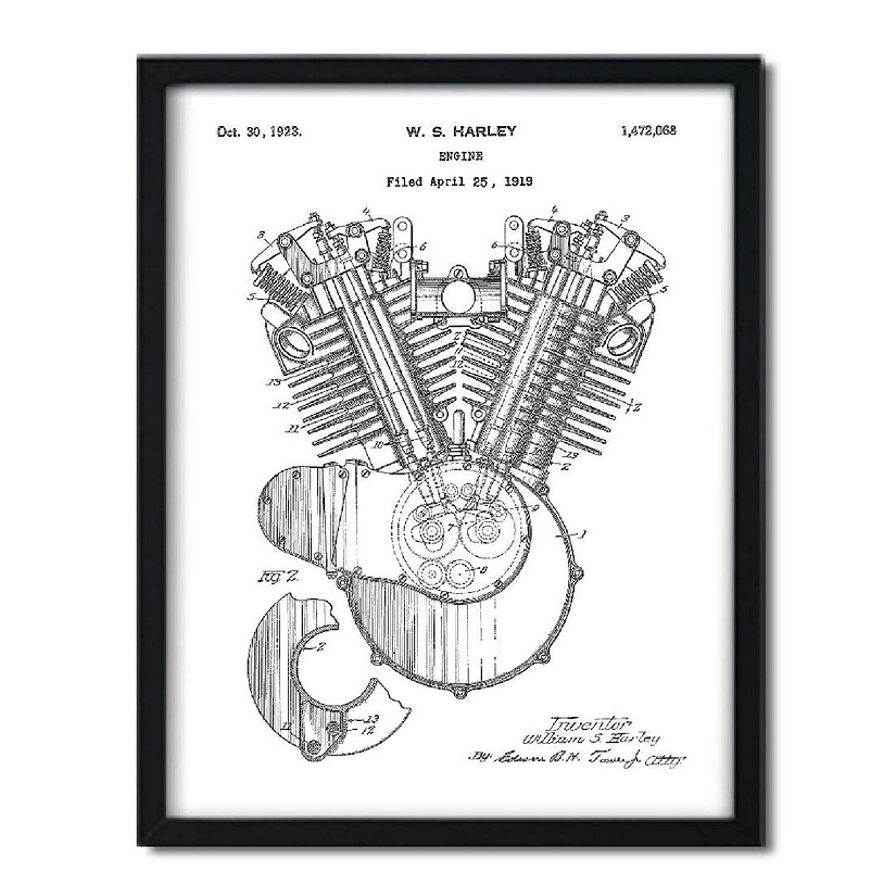 Harley Davidson Engine 1919 1Pk 8.5x11in Image