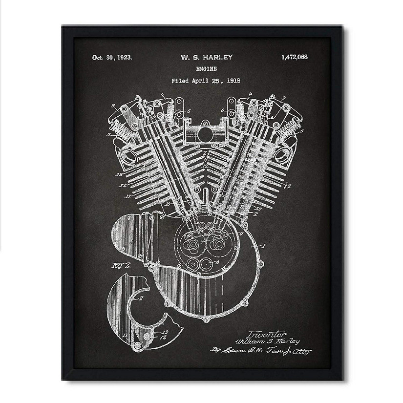 Harley Davidson Engine 1919 8.5x11in Image