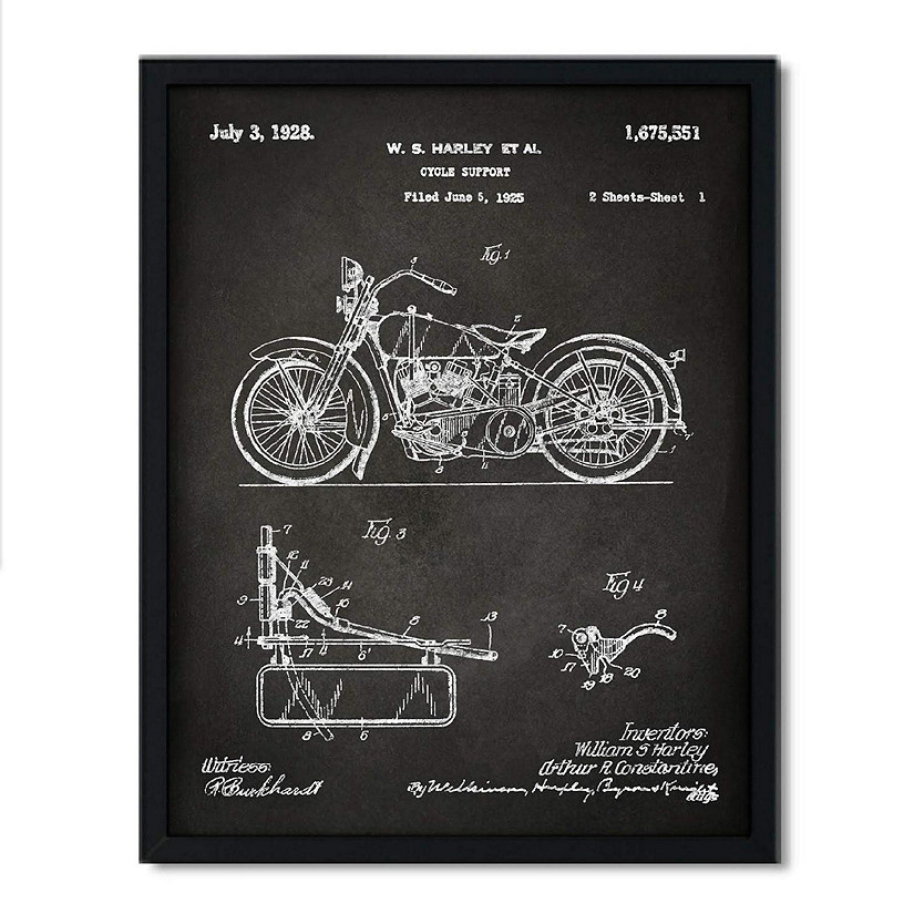 Harley Davidson JD Patent 8.5x11in Image