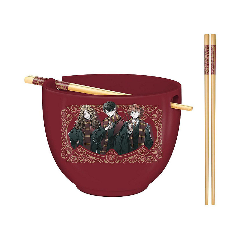 Harry Potter Anime Trio 20-Ounce Ramen Bowl and Chopstick Set Image