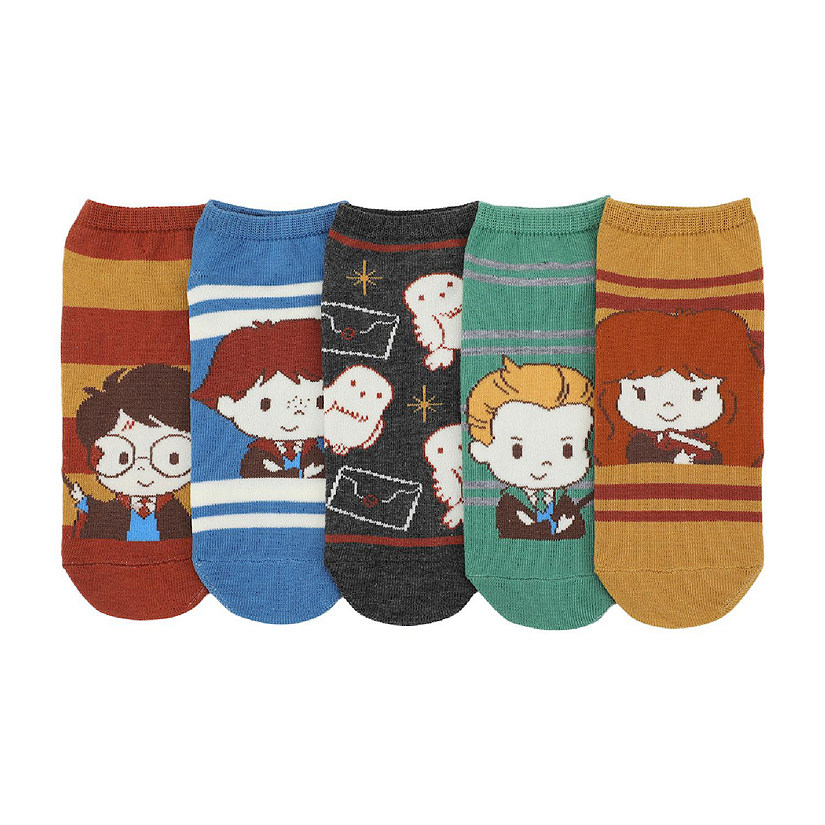 Harry Potter Chibi Characters Women's 5-Pair Ankle Socks Image