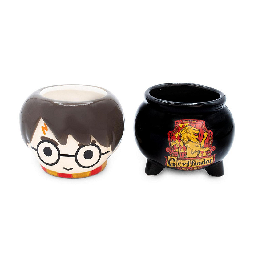 Harry Potter Chibi Harry & Cauldron Sculpted Ceramic Mini Mugs  Set of 2 Image