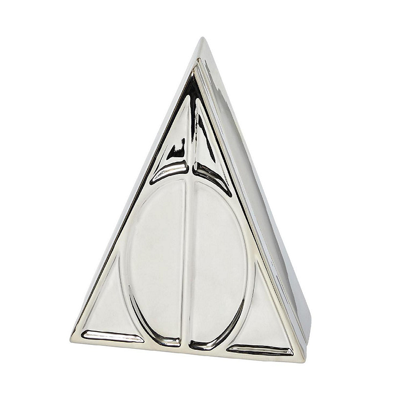 Harry Potter Deathly Hallows Symbol Silver Storage Box  7.5 x 6.5 Inches Image