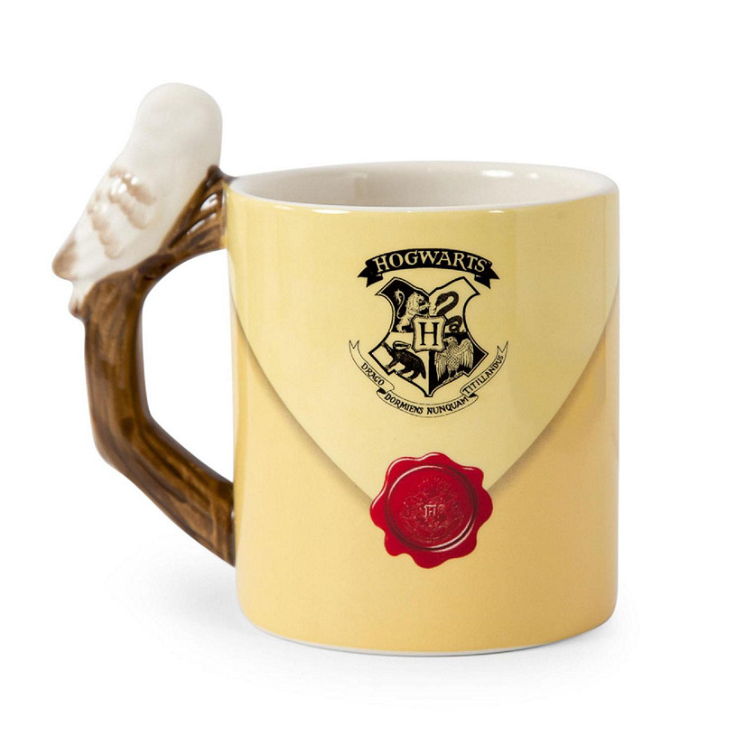 Harry Potter Envelope Ceramic Mug With Sculpted Hedwig Handle  Holds 20 Ounces Image