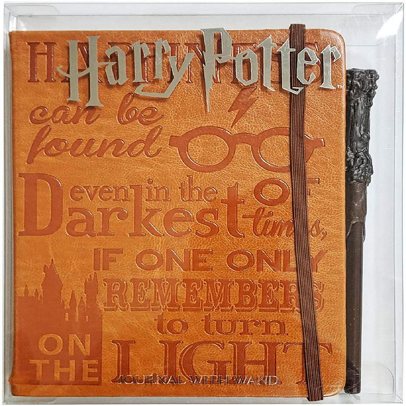 Harry Potter Faux Leather Journal w/ Wand Pen Image