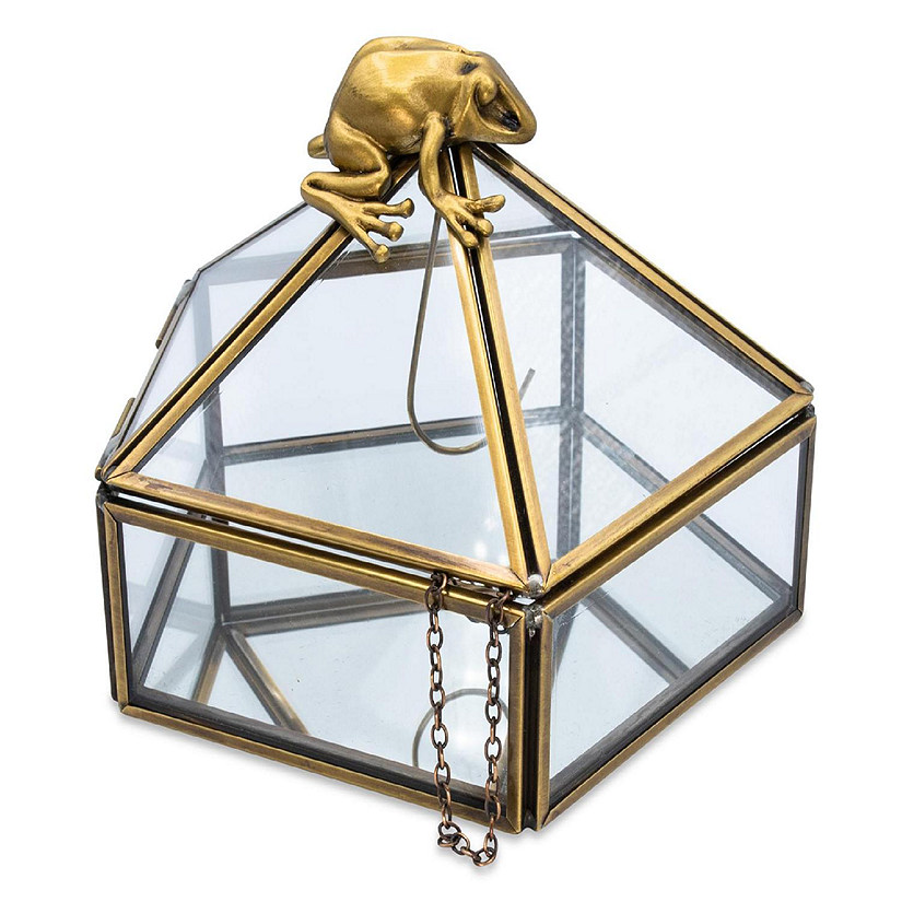Harry Potter Gold Chocolate Frog Jewelry Box Storage Case Organizer Image