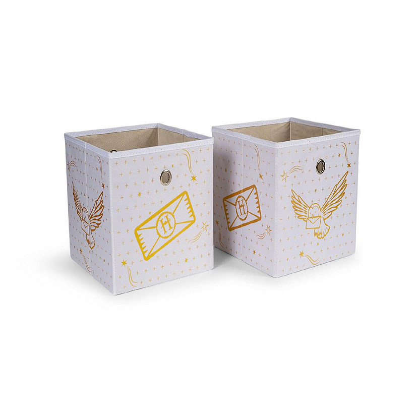 Harry Potter Hedwig 11-Inch Storage Bin Cube Organizers  Set of 2 Image