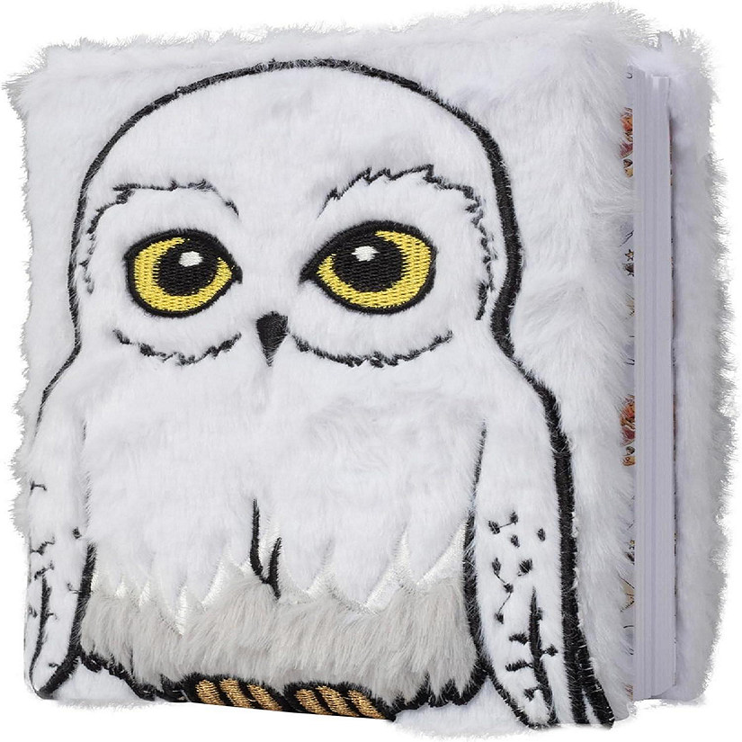 Harry Potter Hedwig Owl Plush Journal Diary for Kids - Cute Soft Owl Cover Writing Notebook with 216 Lined Pages - Officially Licensed Merchandise Image
