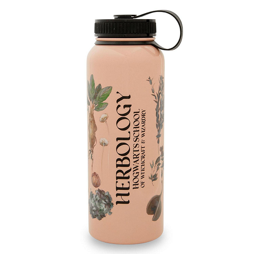 Harry Potter Herbology Floral Stainless Steel Water Bottle  Holds 42 Ounces Image