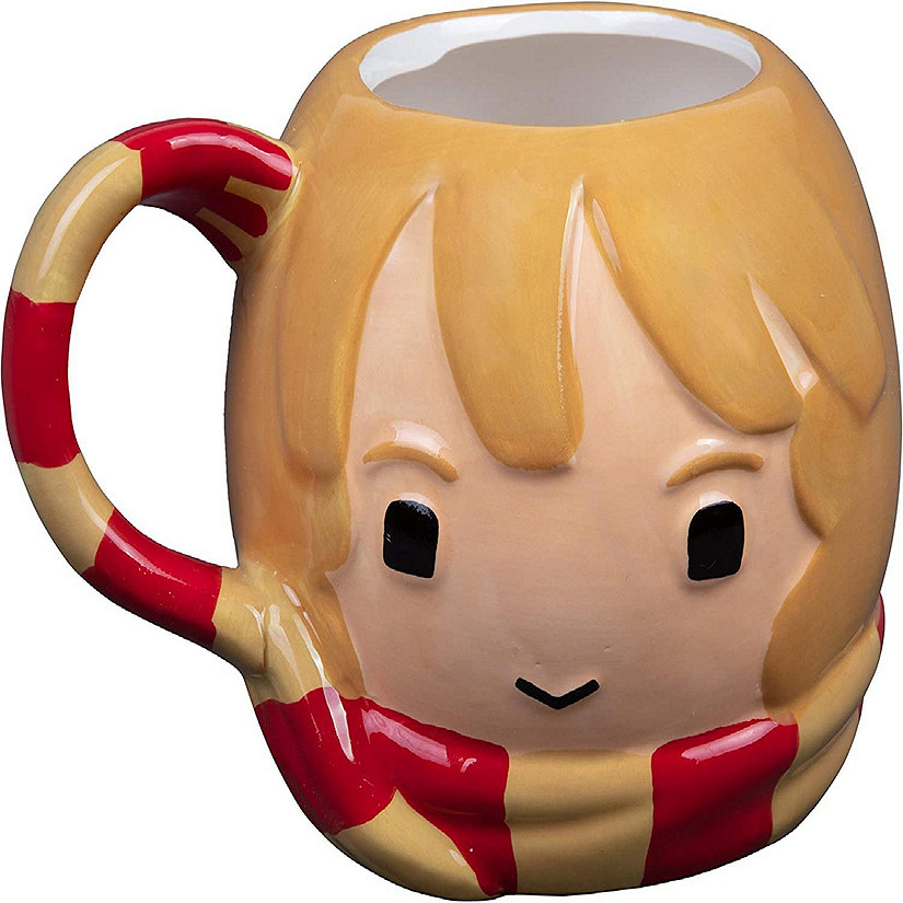 Harry Potter Hermione Granger Figural Ceramic Coffee Mug, 24 oz - Cute Chibi Design with Gryffindor Scarf Handle - Great Gift for Any Harry Potter Fan Image