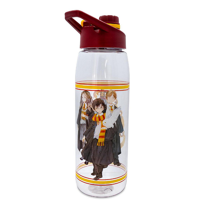 Harry Potter Hogwarts Anime Water Bottle With Screw-Top Lid  Holds 28 Ounces Image