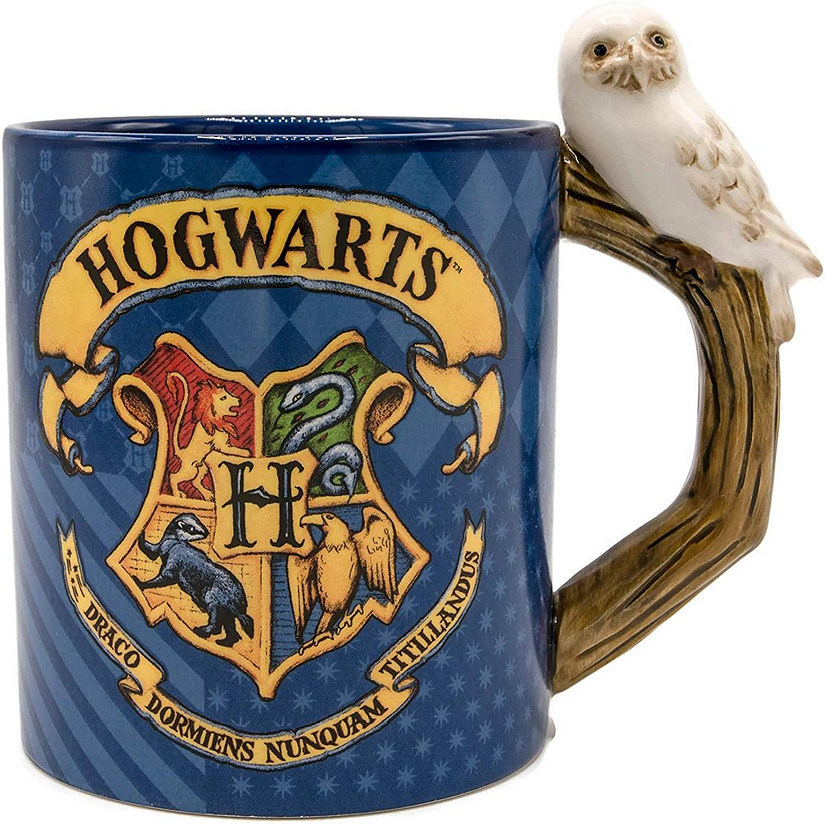 Harry Potter Hogwarts Crest 20oz Ceramic Mug with Sculpted Handle Image