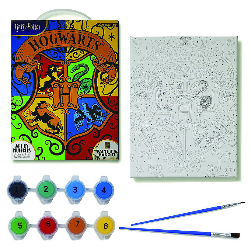 Harry Potter Hogwarts Crests Mini Art By Numbers Kit Image