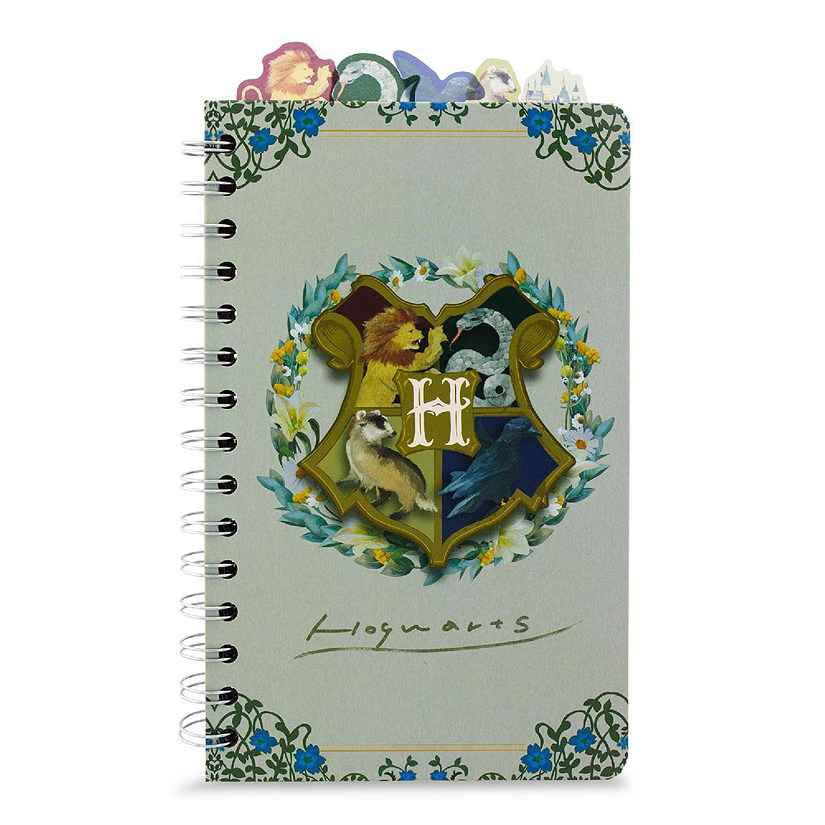 Harry Potter Hogwarts Houses 5-Tab Spiral Notebook With 75 Sheets  5 x 8 Inches Image