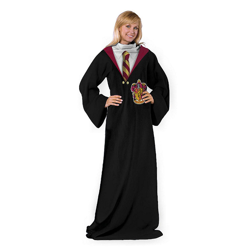 Harry Potter Hogwarts Rules Adult Silk Touch Comfy Throw With Sleeves Image